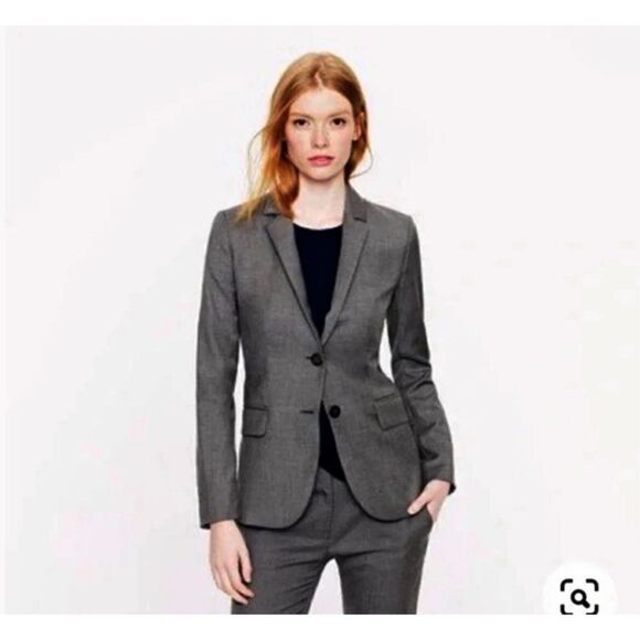 J. Crew heather grey Nouvelle jacket in Super 120s - Picture 1 of 9